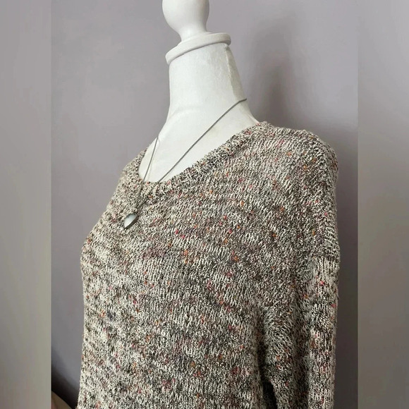 Lou & Grey Multicolored Marled Knit Crewneck Sweater | Size Medium - Picture 2 of 9